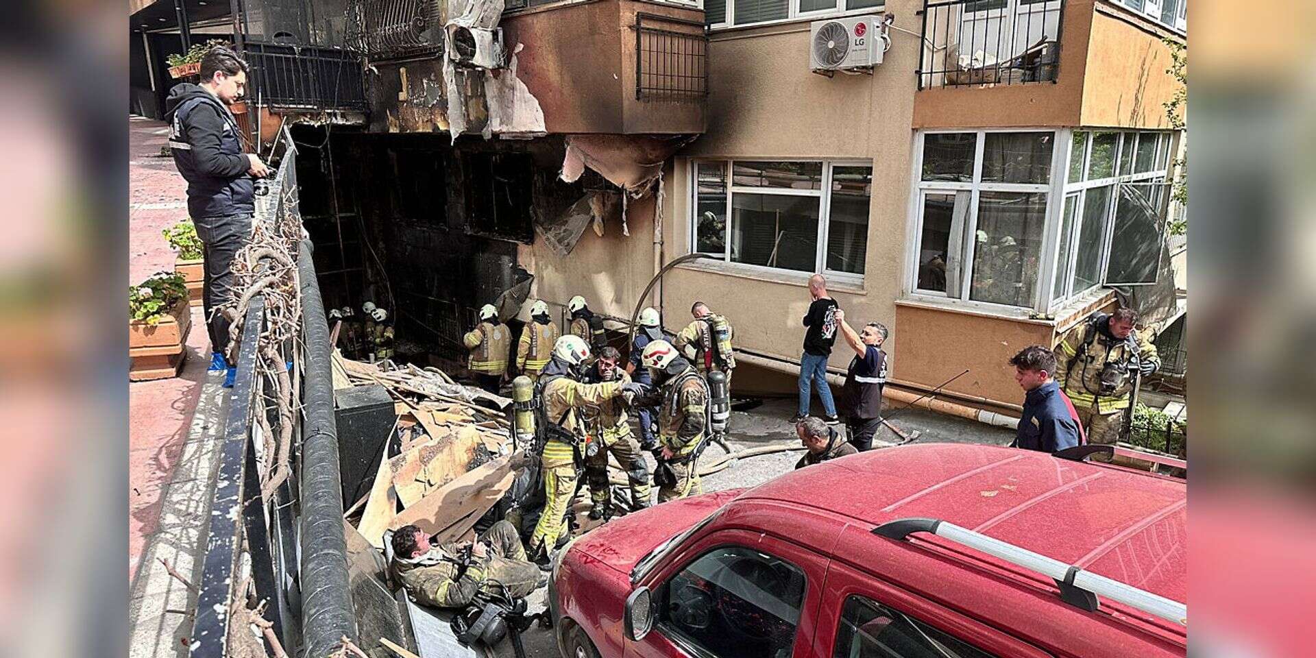 זירת השרפה באיסטנבול , אי.פי