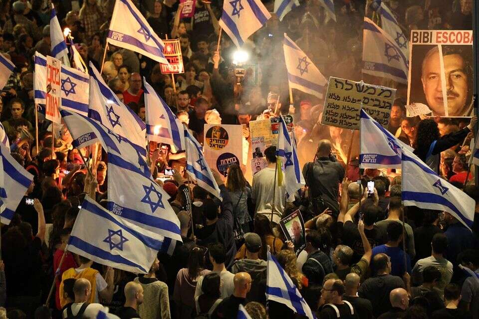 "חמאס הוא זה שמונע עסקה". המחאה נגד הממשלה ובעד החזרת החטופים, אתמול בת"א , קוקו