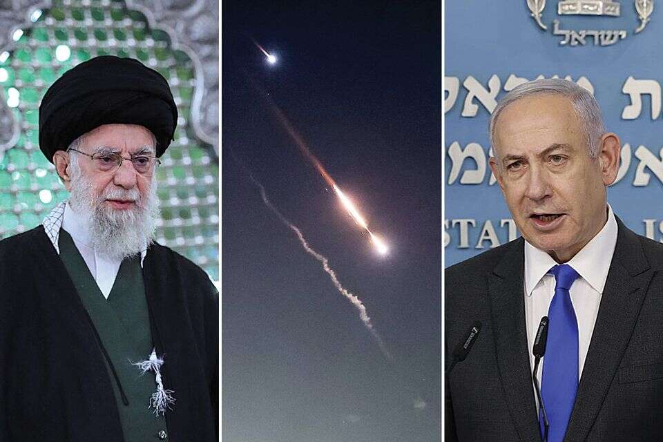 נתניהו וחמינאי - המתקפה האיראנית הראשונה , מארק ישראל, איי.אף.פי