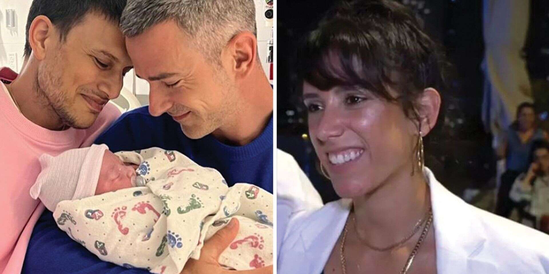 גאה בהם. מאי שכטר, אסי עזר ואלברט אסקולה עם בנם , משה בן שמחון, אינסטגרם