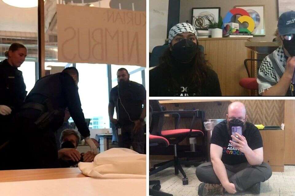 עובדי חברת גוגל קלאוד מחו במשרדו של המנכ"ל נגד ישראל , רשתות חברתיות