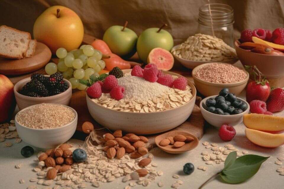 מזונות עשירים בסיבים תזונתיים משחררים הורמוני שובע , freepik