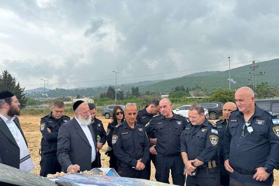 מפכ"ל המשטרה, יעקב שבתאי, וקציני המשטרה בסיור מקדים בהר מירון , דוברות המשטרה