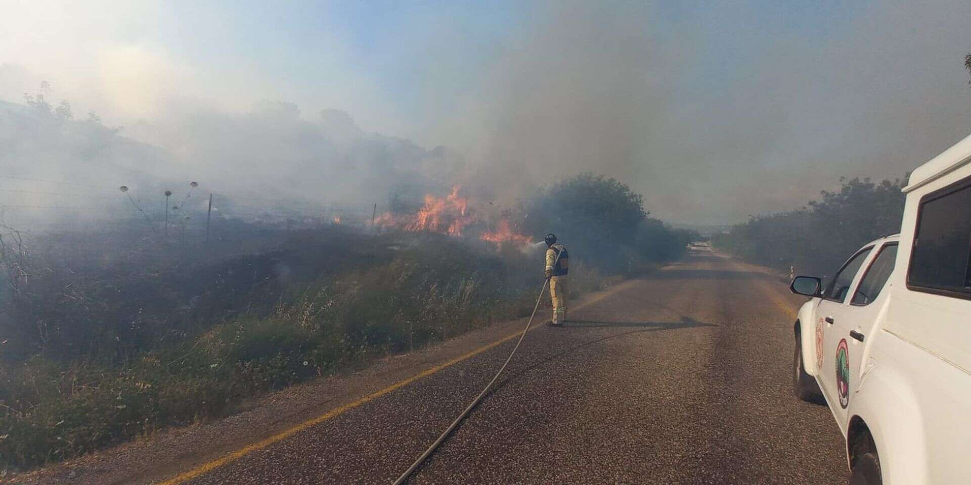 שריפה גדולה בשטח פתוח כתוצאה מירי רקטי במרחב מלכיה ודישון , כב"ה צפון