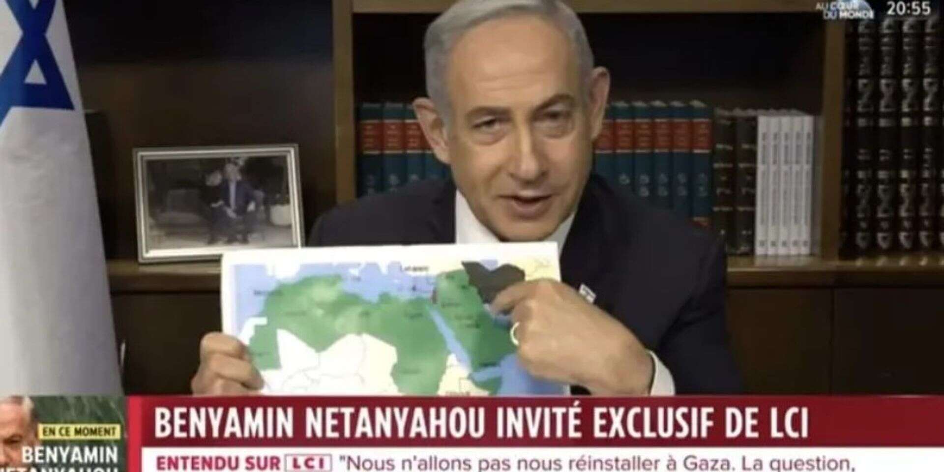 נתניהו מציג מפה שלא כוללת את סהרה המערבית כחלק משטח מרוקו , LCI
