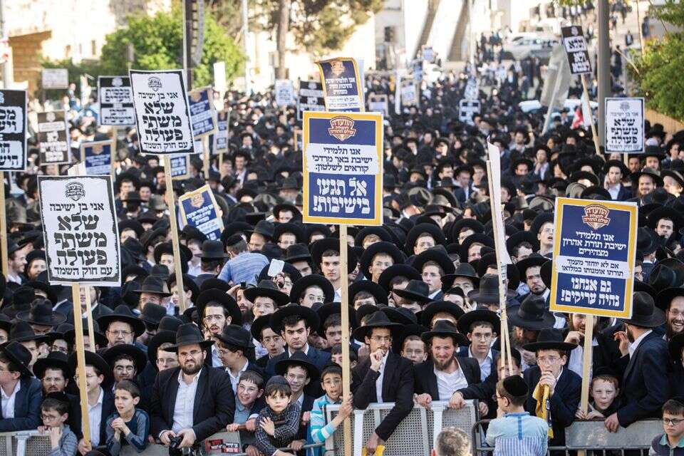 הפגנות חרדים נגד חוק הגיוס (ארכיון) , אורן בן חקון