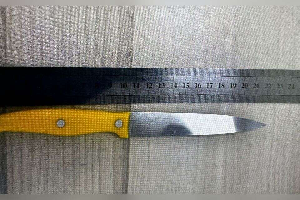 הסכין שנתפסה ברשות המחבל , דוברות המשטרה