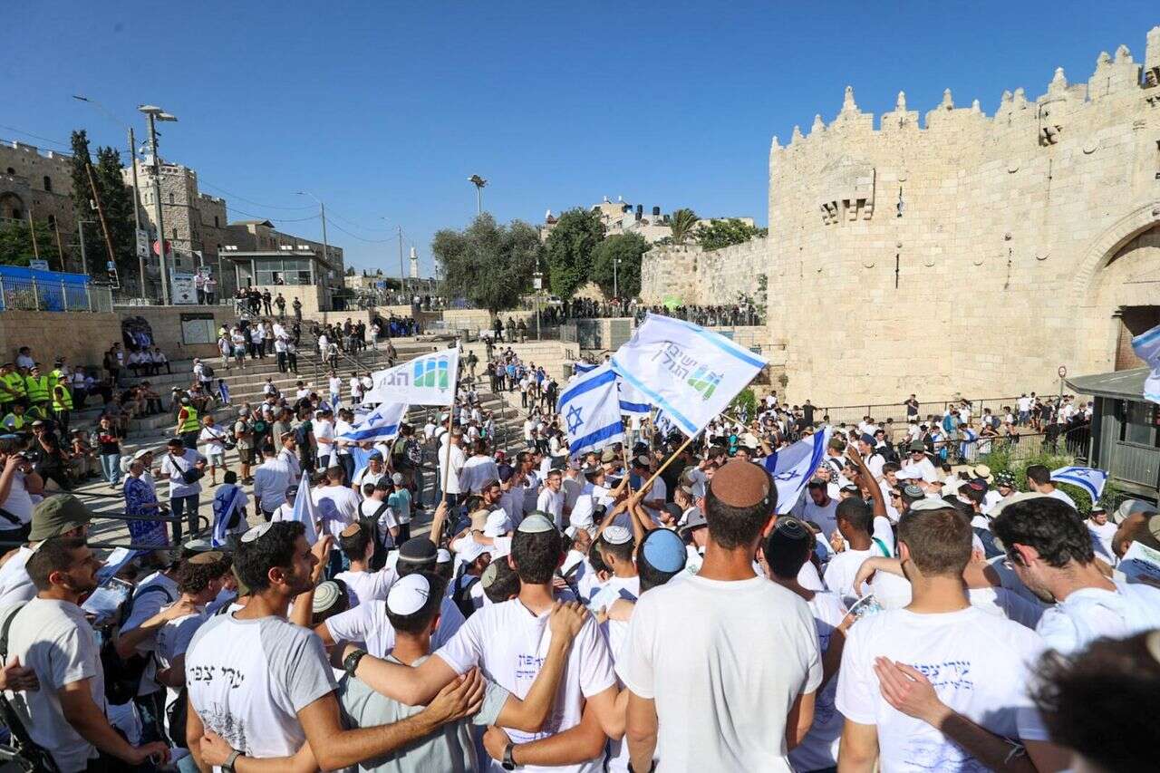 The roads that will be blocked following the "Dance of the Flags" march in Jerusalem