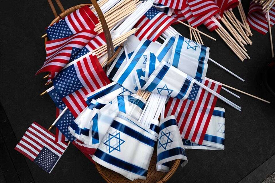 דגלי ישראל וארה"ב , GettyImages