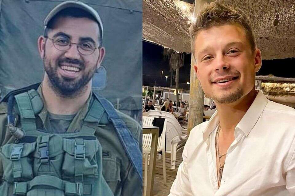 מימין: עומר סמדג'ה וסעדיה יעקב דרעי שנפלו בעזה , ללא