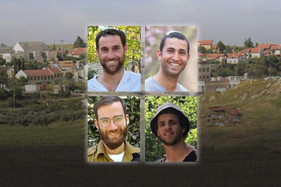החללים מהיישוב סוסיא: מלכיה גרוס, איל מאיר ברקוביץ', מעוז פניגשטיין ומאור לביא ,