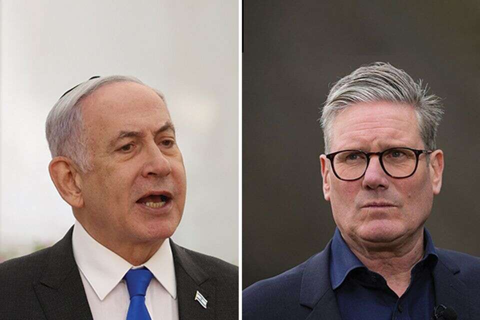 קיר סטארמר, בנימין נתניהו , AP, שאול גולן
