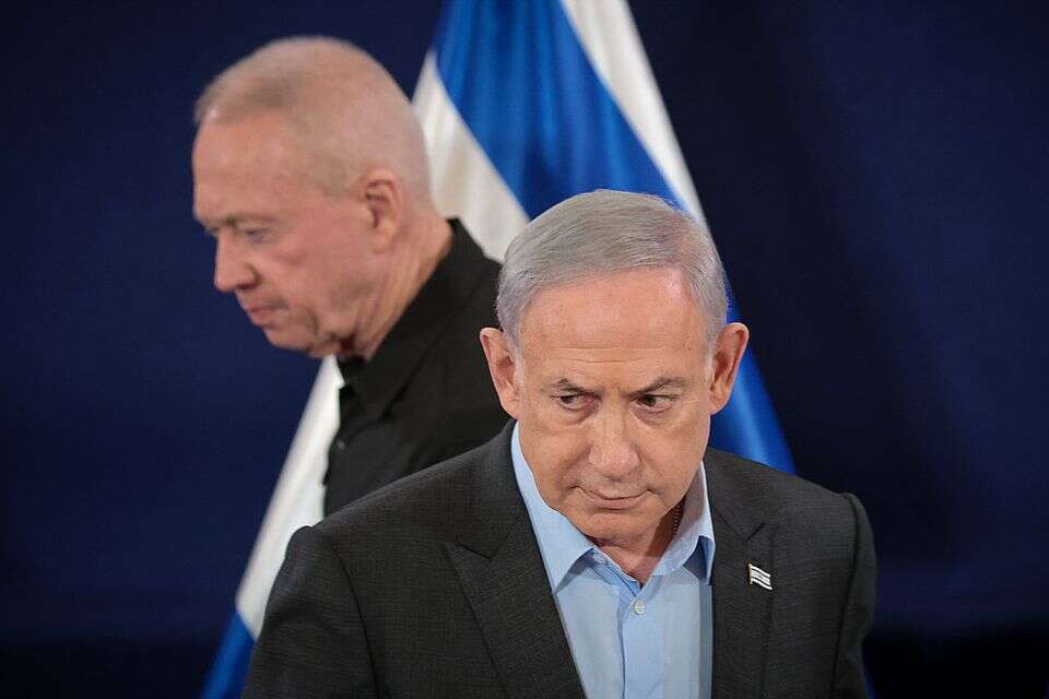 רה"מ נתניהו והשר גלנט (ארכיון) , נעם ריבקין פנטון/פלאש90