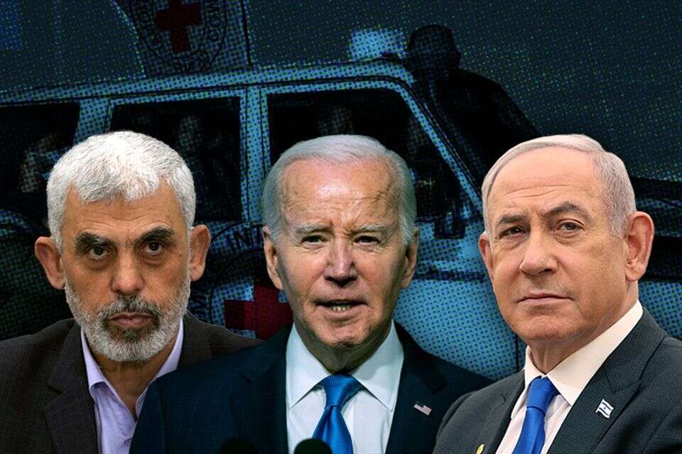 נתניהו, ביידן וסינוואר , עמית שאבי, אי.פי.אי, אי.פי