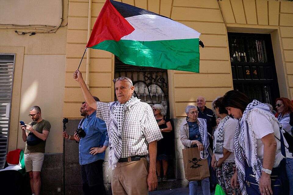 הפגנה אנטי-שראלית במדריד, יוני 2024 , רויטרס
