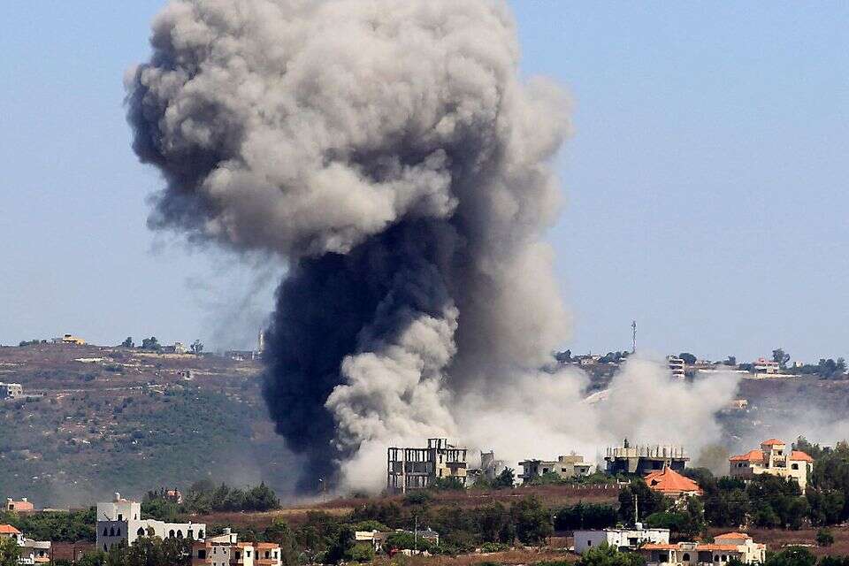 תקיפה בדרום לבנון מוקדם יותר החודש , AFP