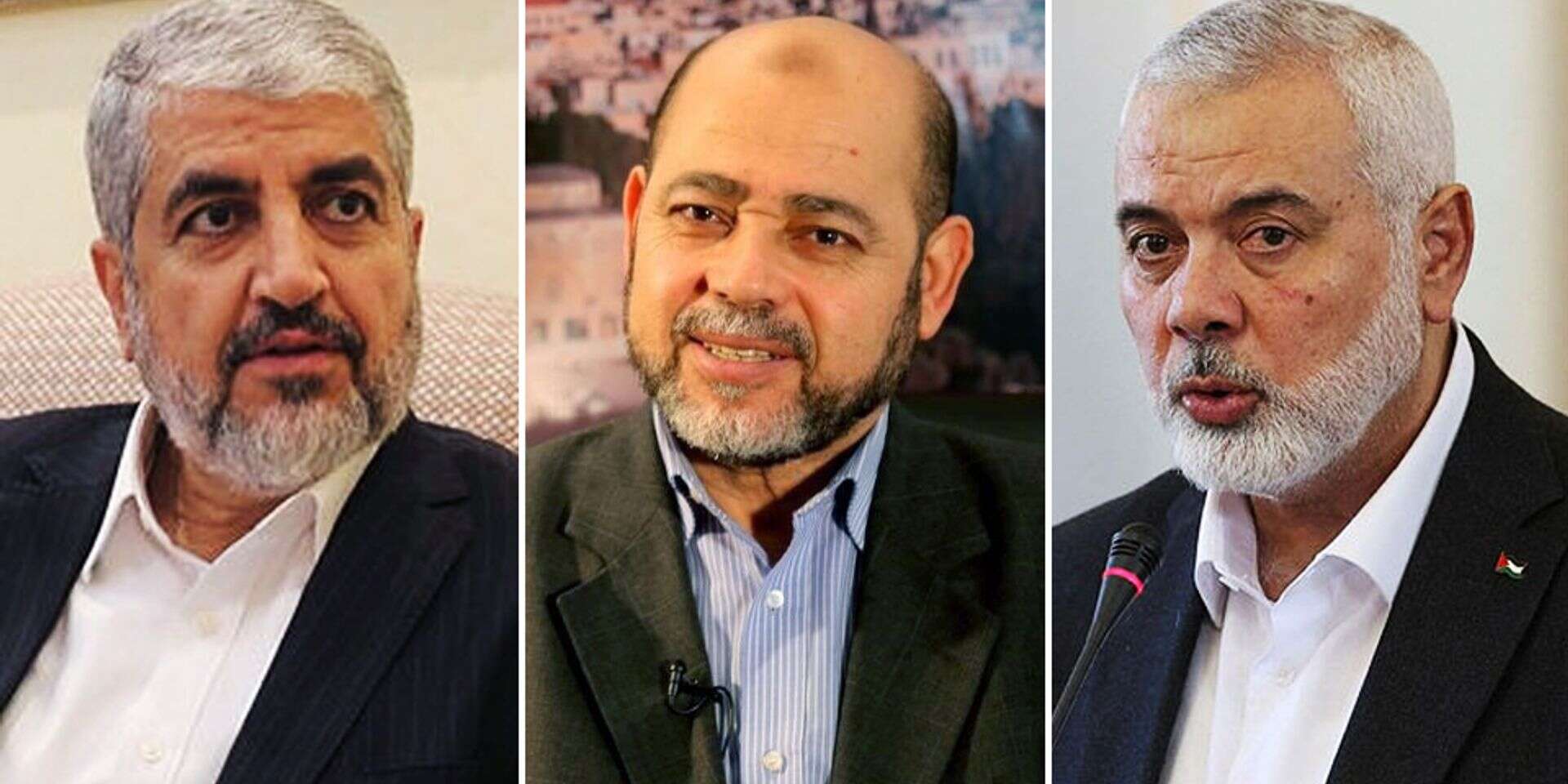 איסמאעיל הנייה, מוסא אבו מרזוק וחאלד משעל , רשתות ערביות, רויטרס, Getty Images