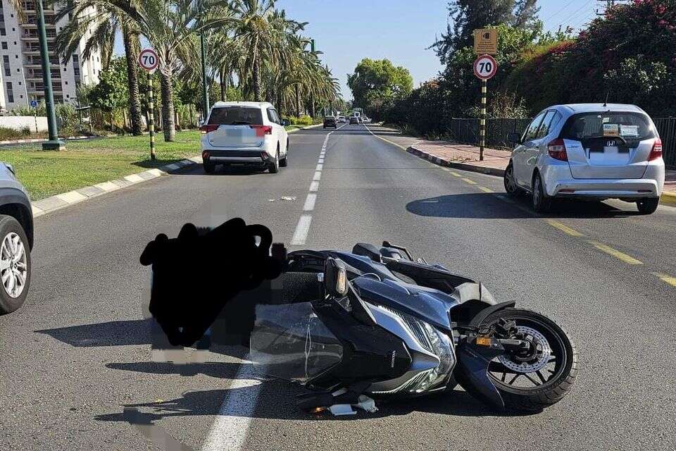 תאונת אופנוע בסמוך למחלף ראשונים , תיעוד מבצעי מד"א