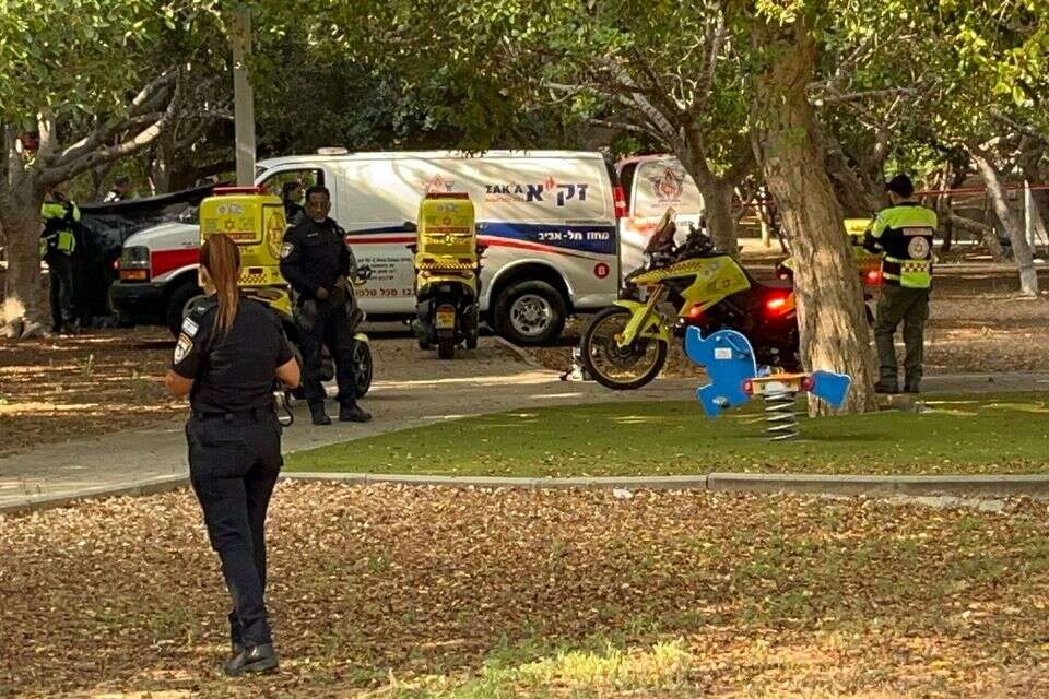 הגינה בחולון בה אירוע פיגוע הדקירה הבוקר , אבי כהן