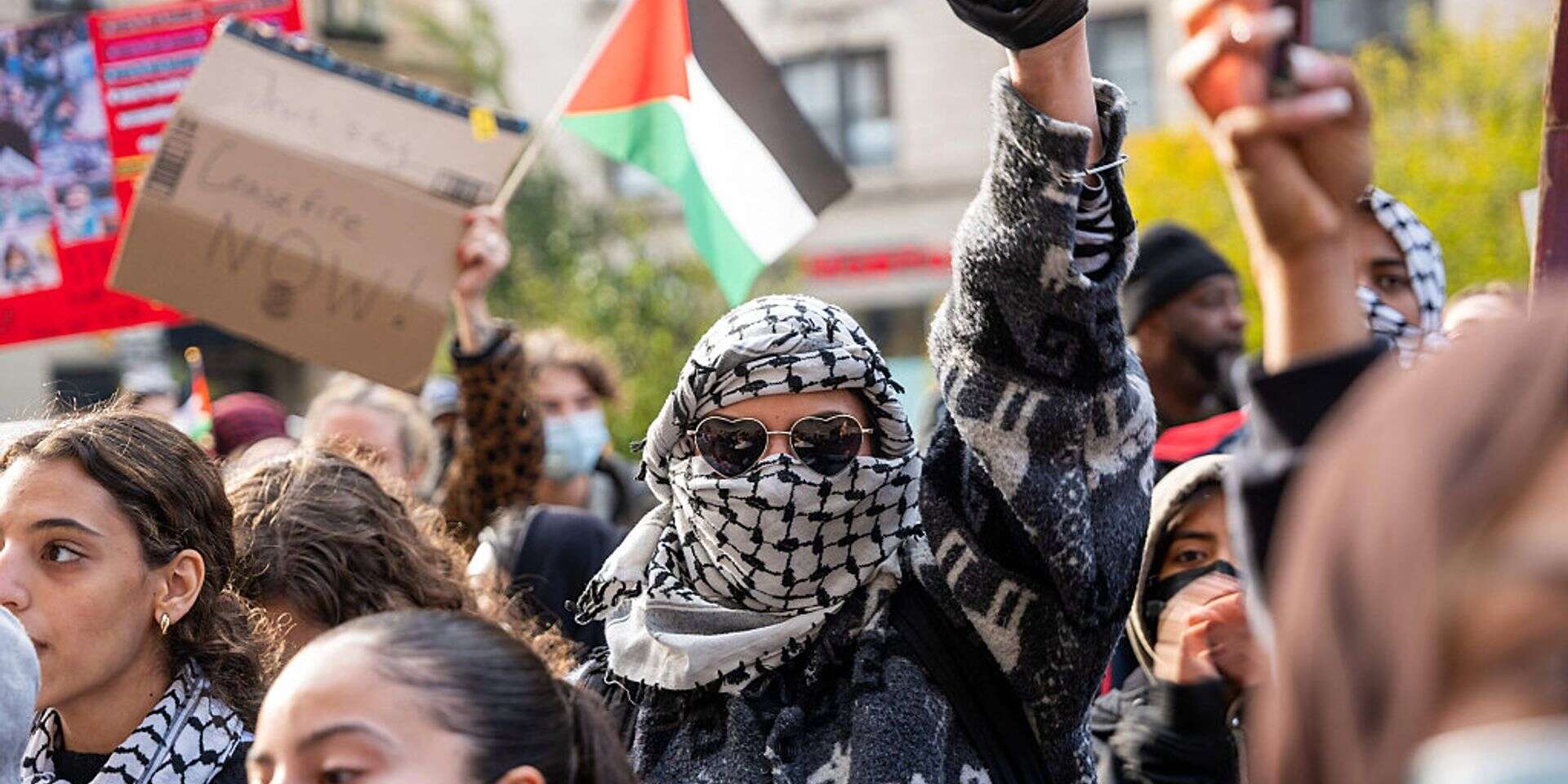 הפגנה פרו-פלשתינית באוניברסיטת קולומביה (ארכיון) , GettyImages