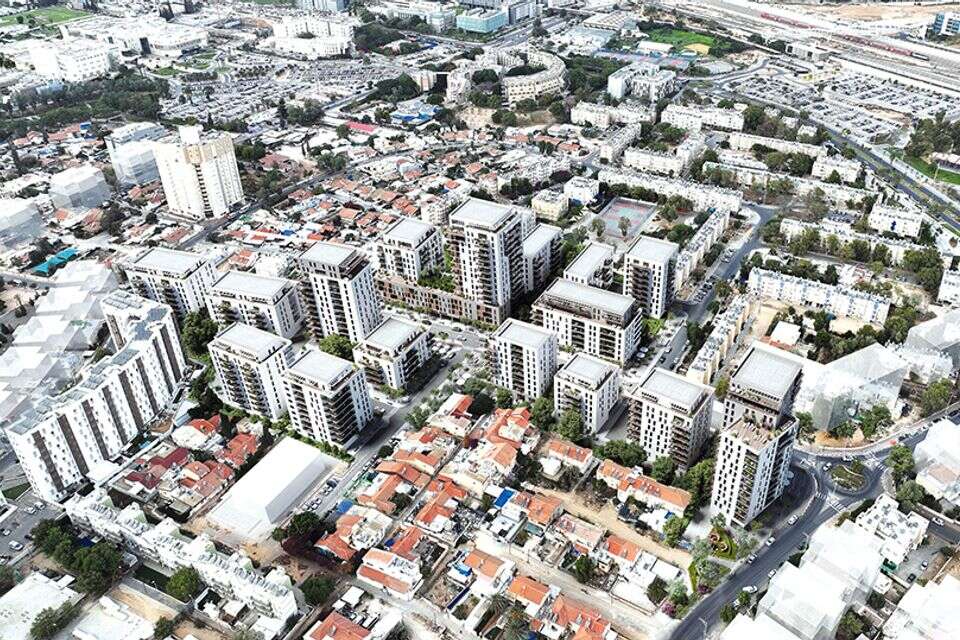 נוף עירוני (אילוסטרציה) , (הדמיה):תכנון סטודיו מיא מיכל יוקלה אדריכלים