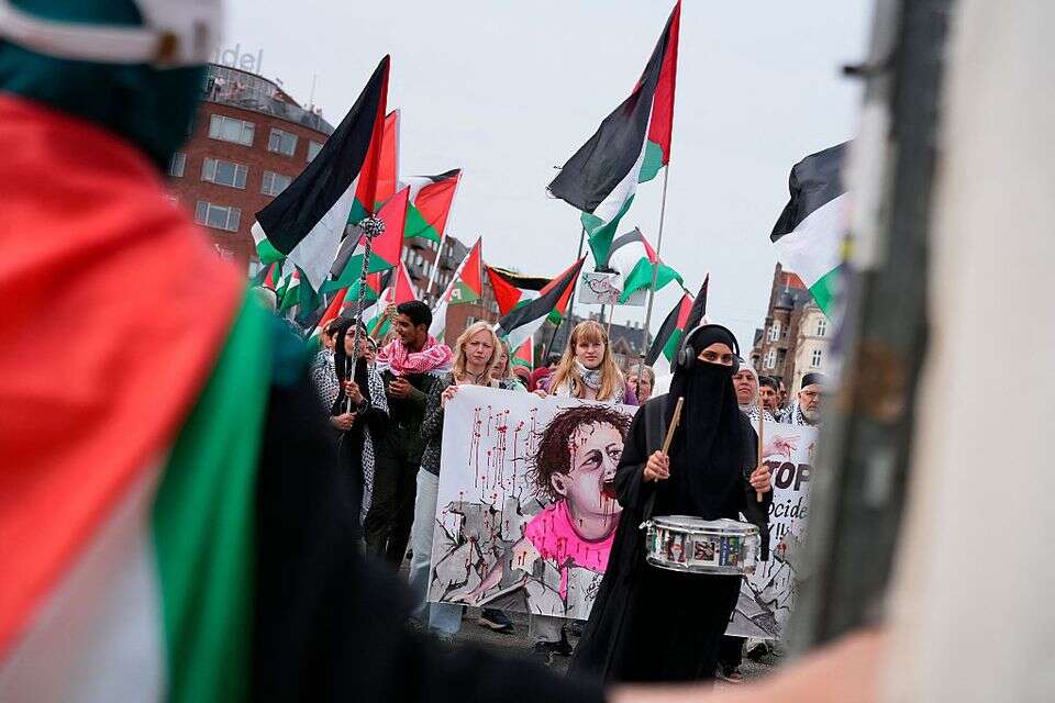 הפגנה פרו פלשתינית בדנמרק (ארכיון) , AFP