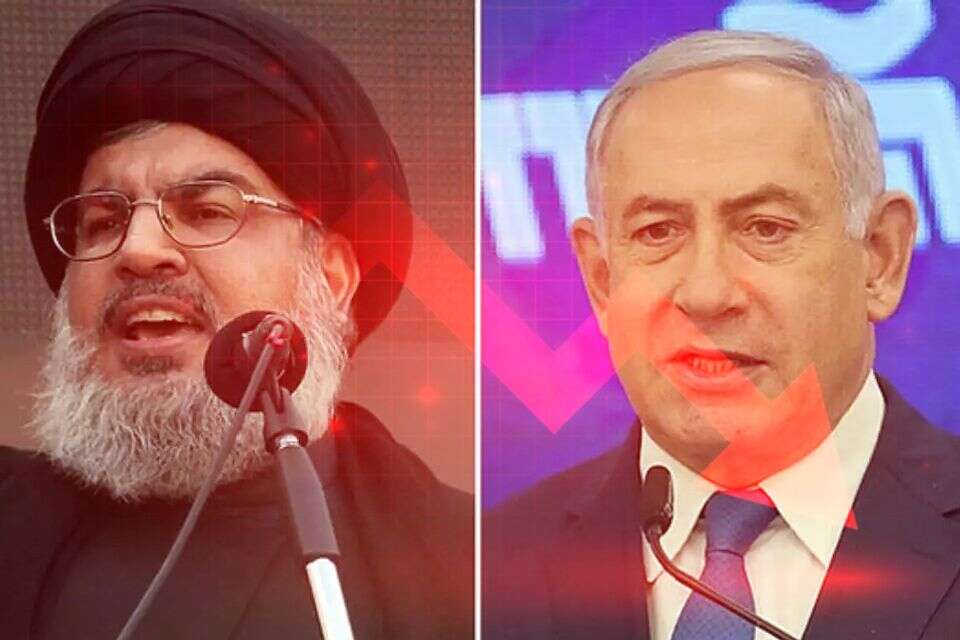 נתניהו ונסראללה. , ללא