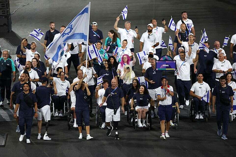 המשלחת הישראלית בטקס הפתיחה של המשחקים הפראלימפיים , Getty Images