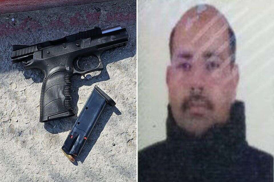המחבל והאקדח ששימש לפיגוע במעבר אלנבי , דובר צה"ל