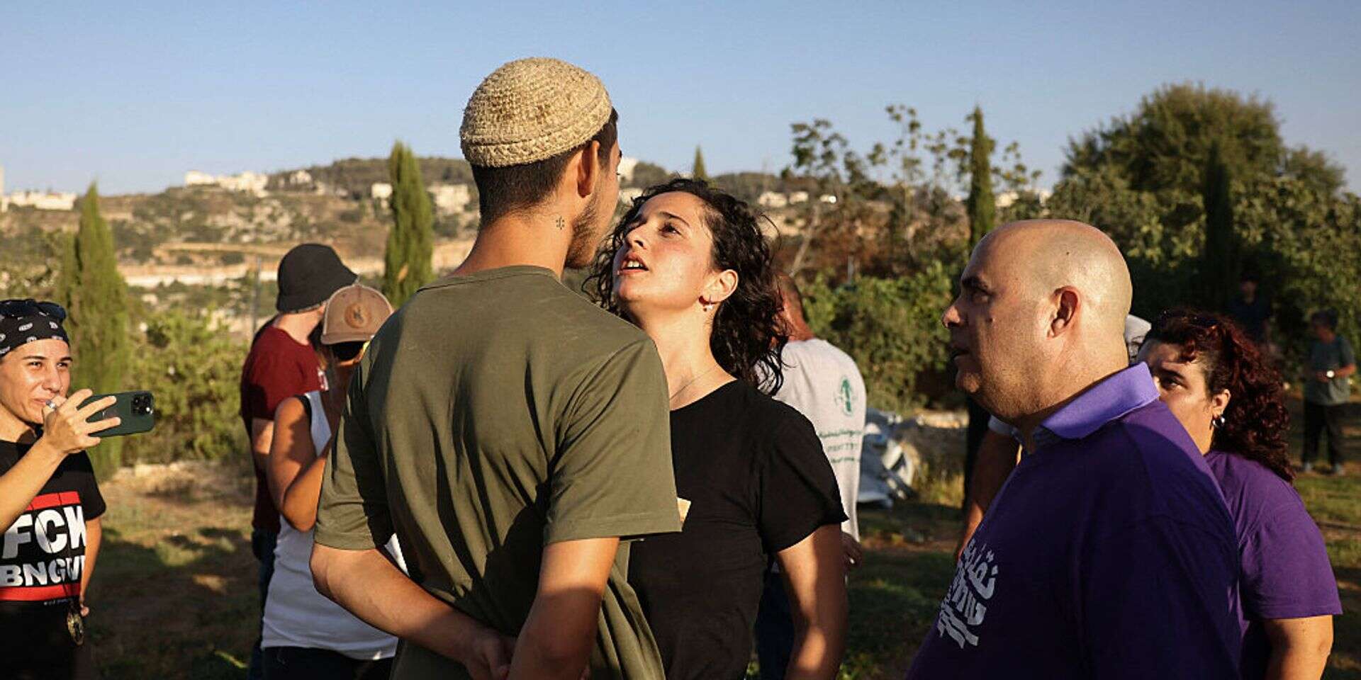 מתיישבים מתעמתים עם פעילי שמאל ביו"ש (ארכיון) , אי.אף.פי