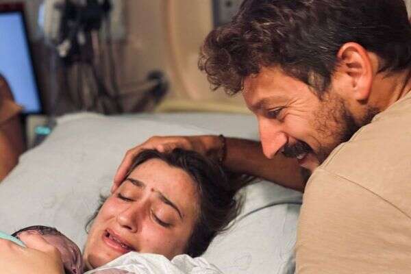 גל מלכה בחדר לידה , צילום מסך מהאינסטגרם