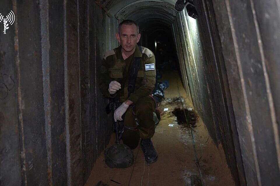 תיעוד המנהרה בה נרצחו ששת החטופים , דובר צה"ל