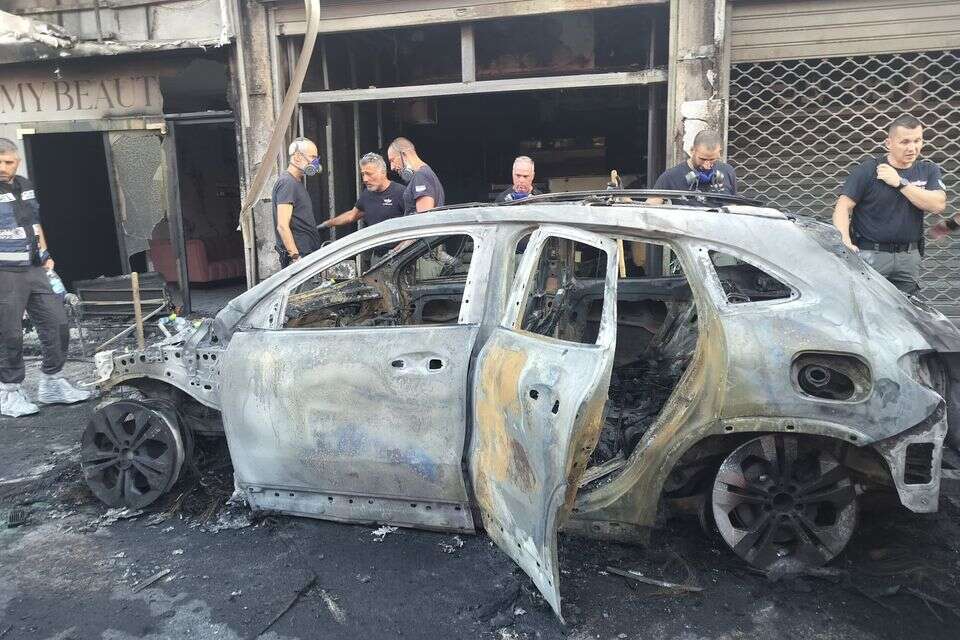 זירת הפיצוץ ברמלה // יוסי זליגר , יוסי זליגר