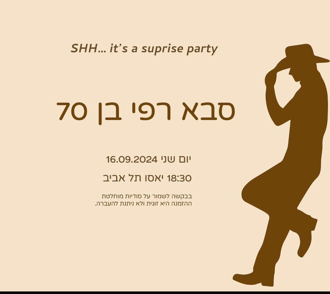 הזמנה למסיבת ההפתעה של רפי רפאלי , משפחת רפאלי