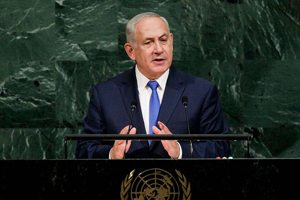 נתניהו נואם באו"ם (ארכיון) , EPA