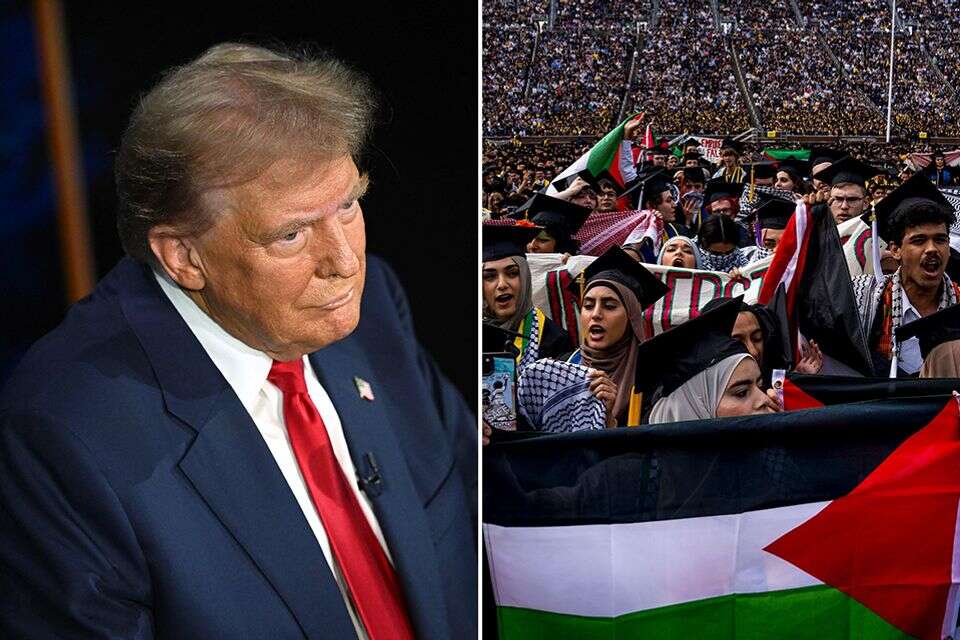 הפגנה אנטי ישראלית, טראמפ , .