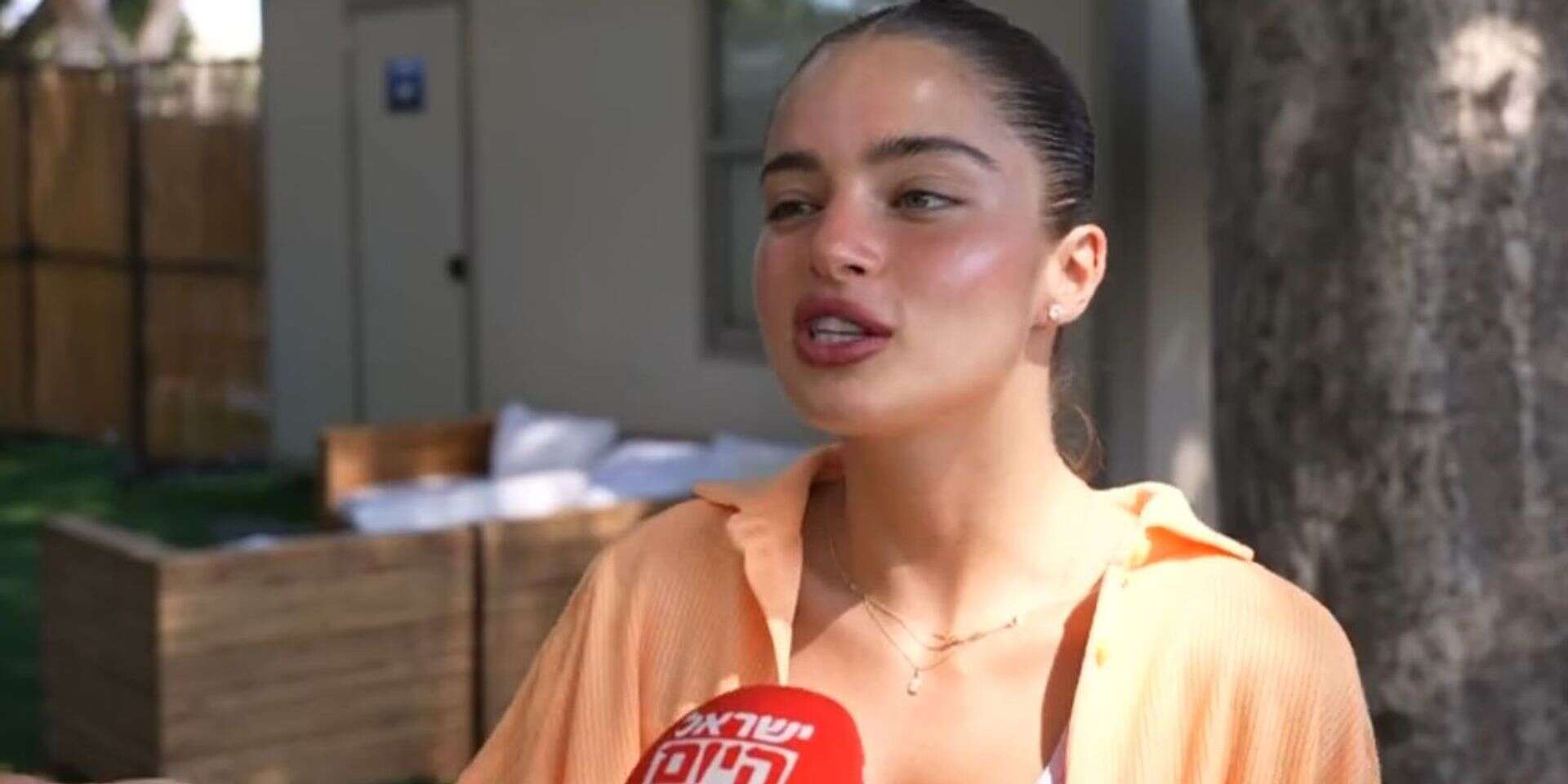 נועה קירל במסיבת העיתונאים בפארק הירקון , משה בן שמחון