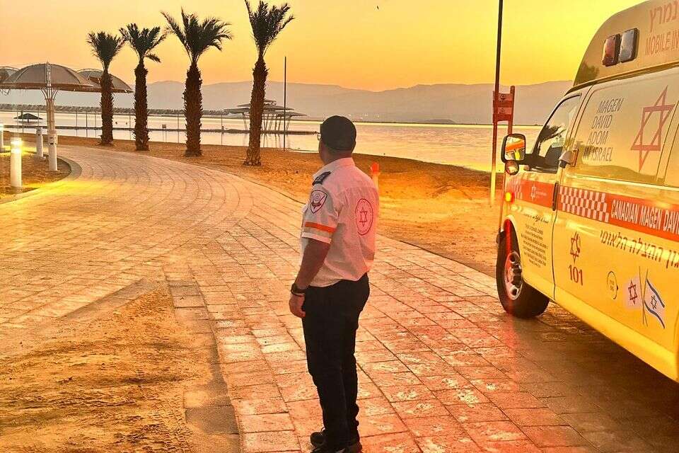 גבר טבע למוות בים המלח , תיעוד מבצעי מד"א