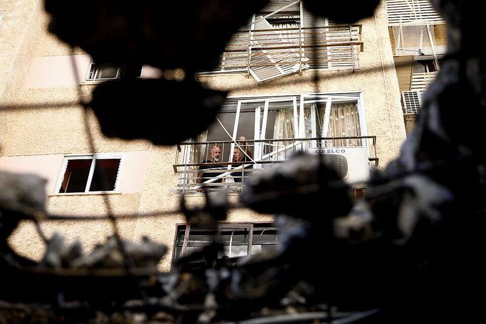 הנזק מהפגיעה הישירה בקריית ים, היום , רויטרס