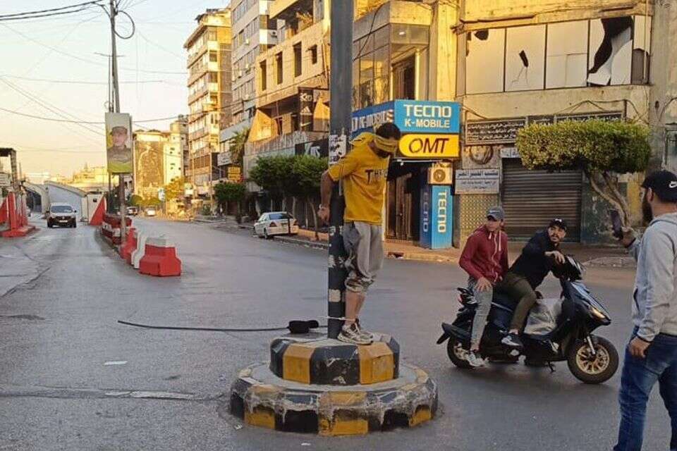 אזרח לבנוני שנתפ בביזה בדרו םביירות , ללא