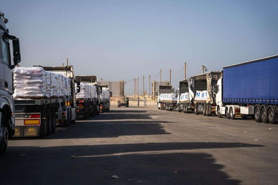 משאיות סיוע הומניטרי לרצועה (ארכיון) , דובר צה"ל