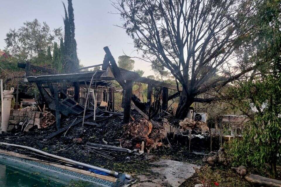 תיעוד הצימר השרוף , כבאות והצלה לישראל מחוז ירושלים