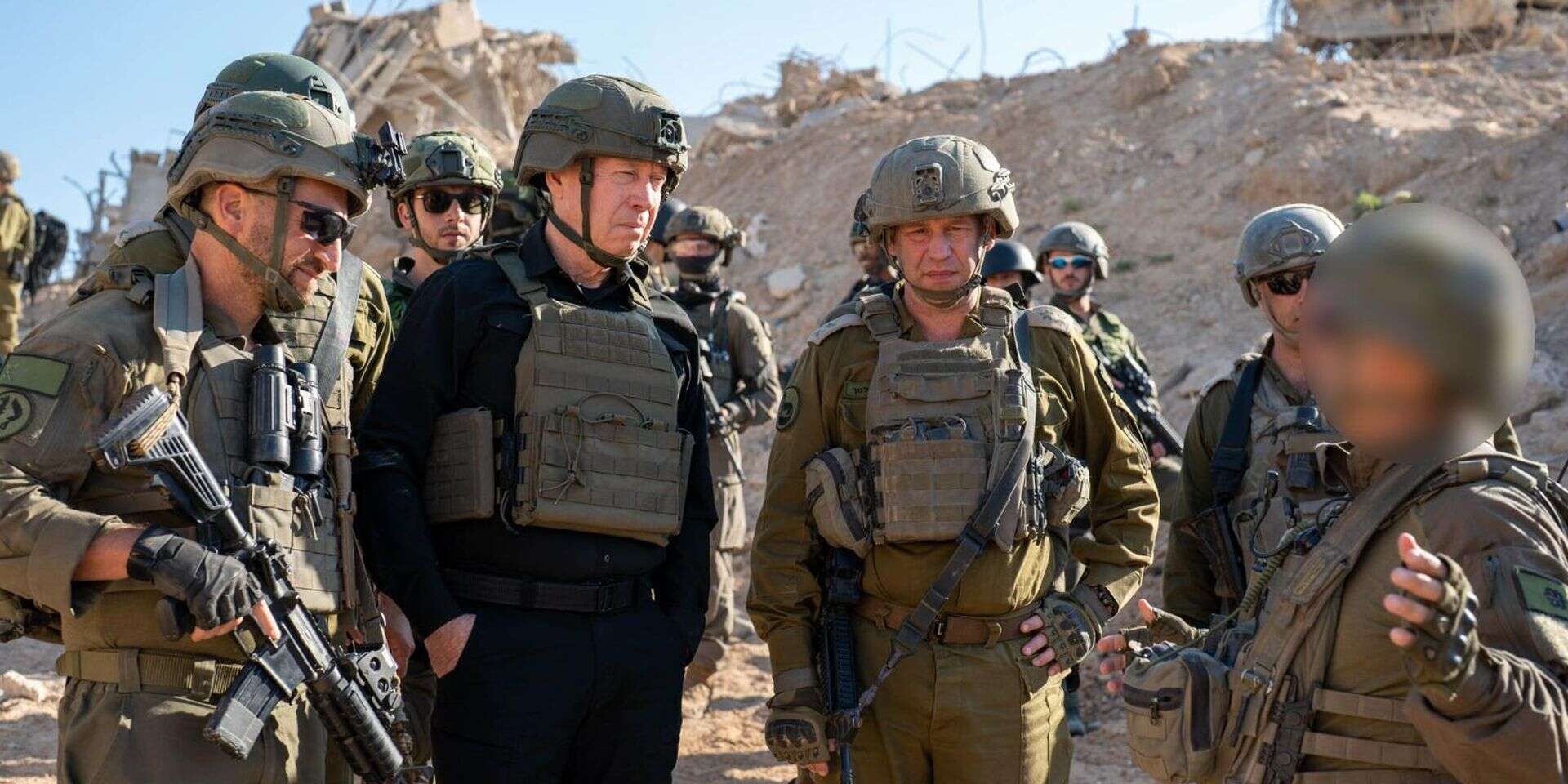 גלנט עם הלוחמים בעזה , דובר צה"ל