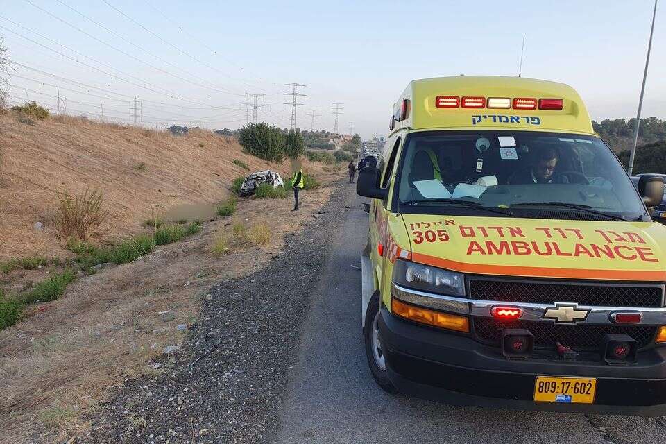 זירת התאונה בכביש 6 , תיעוד מבצעי מד"א
