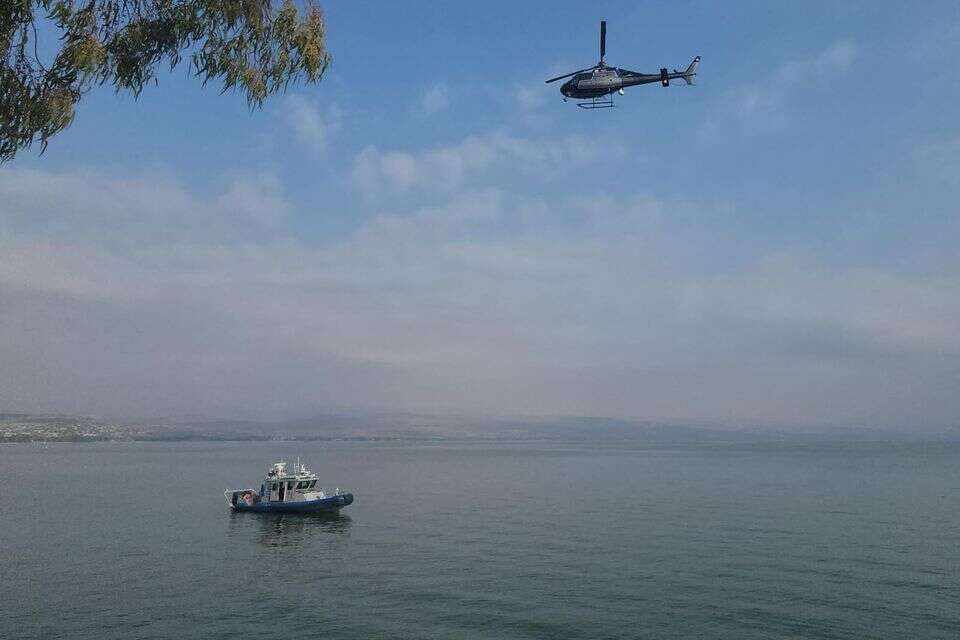 חיפושים אחר נעדר בכנרת, ארכיון , דוברות המשטרה