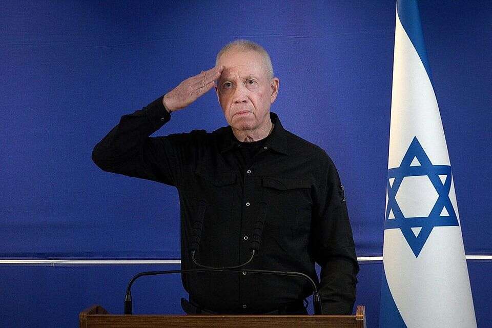 שר הביטחון גלנט בהצהרה אחרי פיטוריו , שירה קינן, משרד הביטחון