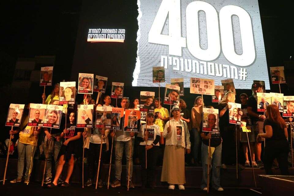 עצרת 400 הימים לאסון 7 לאוקטובר בכיכר החטופים , גדעון מרקוביץ 
