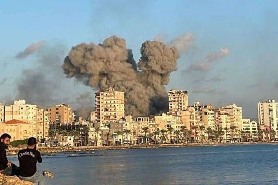 תקיפה ישראלית בצור שבלבנון (ארכיון) , ללא קרדיט