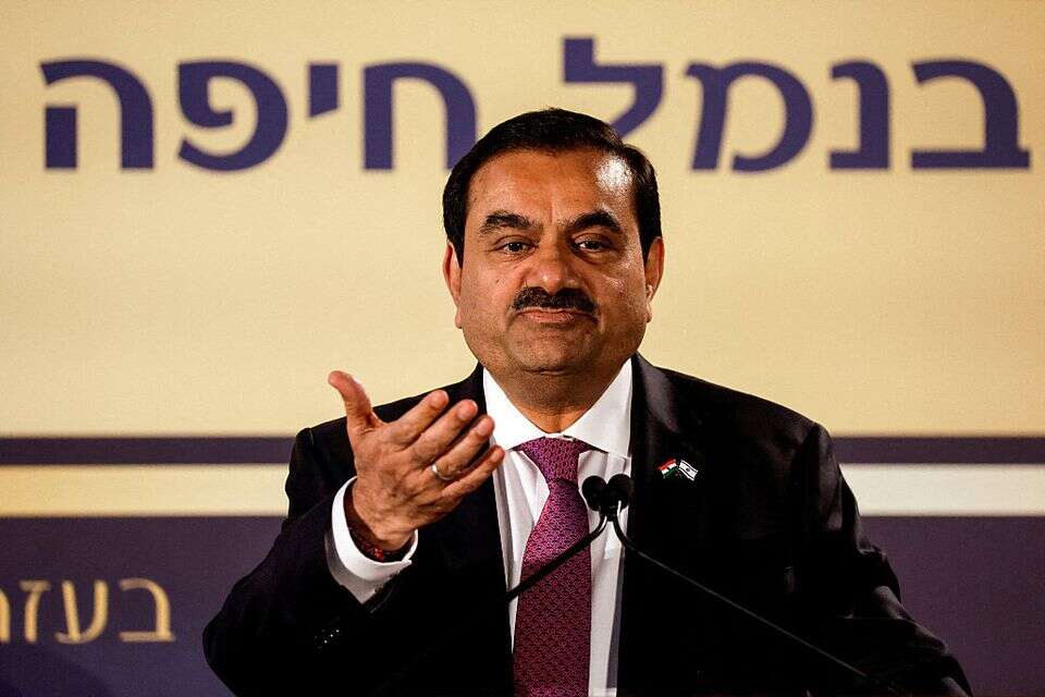 המיליארדר ההודי גאוטם אדאני בנמל חיפה , רויטרס