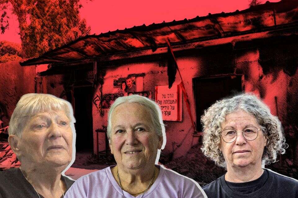 הלב נשאר בעזה. יפה אדר, מרגלית מוזס ואביבה סיגל , גדעון מרקוביץ, לירון מולדובן, מטה משפחות החטופים